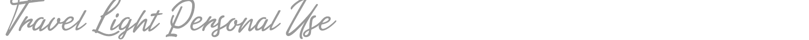 Travel Light font preview